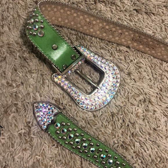 lime green bb simon belt